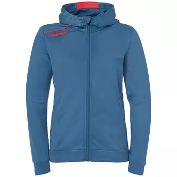 Куртка софтшелл Kempa Kapuzenjacke PLAYER WOMEN, цвет ice grau/fluo rot
