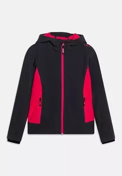 Куртка Softshell Kid Fix Hood Unisex CMP, цвет titanio/fuxia