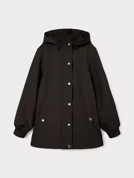 Куртка софтшелл name it Legere Jacke mit Kapuze Softshell bergangsjacke Gefttert NKFALFA, черный