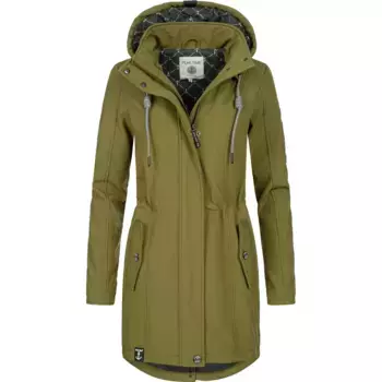 Куртка софтшелл PEAK TIME "L60013", с капюшоном, водоотталкивающая переходная куртка со съемным капюшоном, зеленый