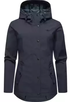 Куртка софтшелл Ragwear "Margge Shell", с капюшоном, непромокаемая женская переходная куртка с большим капюшоном, цвет морской волны