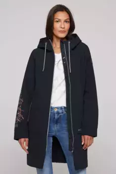 Куртка софтшелл SOCCX, с капюшоном, с капюшоном, синий