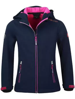 Куртка софтшелл Trollkids, цвет dunkelblau/pink