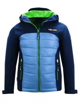 Куртка софтшелл Trollkids, цвет marineblau/grn