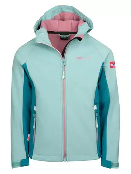 Куртка софтшелл Trollkids Kristiansand, бирюзовый