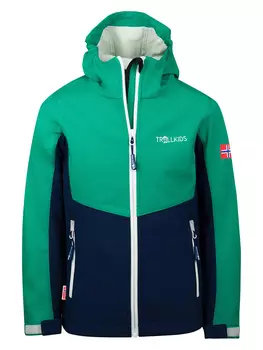Куртка софтшелл Trollkids Kristiansand, цвет Grn/Dunkelblau