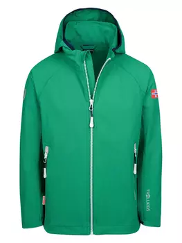 Куртка софтшелл Trollkids Kvalvika, зеленый