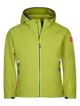 Куртка софтшелл Trollkids Kvalvika, зеленый