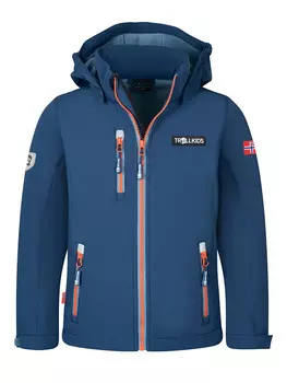 Куртка софтшелл Trollkids Preikestolen, синий