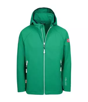 Куртка софтшелл Trollkids Softshell Jacke Kvalvika, цвет Pfeffergrn/Wolkengrau