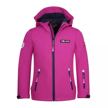 Куртка софтшелл Trollkids Softshell Jacke Oslofjord, цвет Feuerbeeren Pink/Marineblau