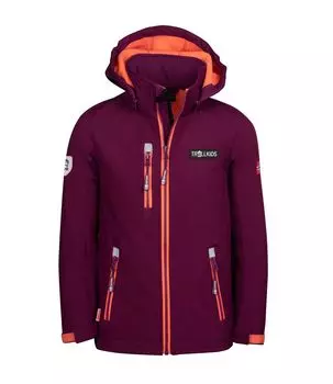 Куртка софтшелл Trollkids Softshell Jacke Preikestolen, цвет Maulbeere/Pfirsich