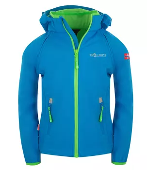 Куртка софтшелл Trollkids Softshell Jacke Zip Off Rondane, цвет Mittelblau