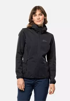 Куртка Softshell WINDHAIN Jack Wolfskin, цвет black