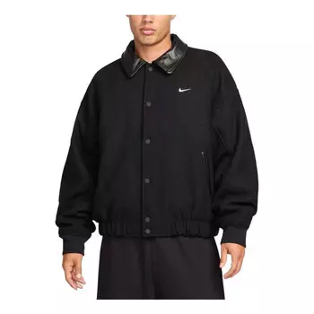 Куртка solo swoosh varsity jacket 'black' Nike, черный