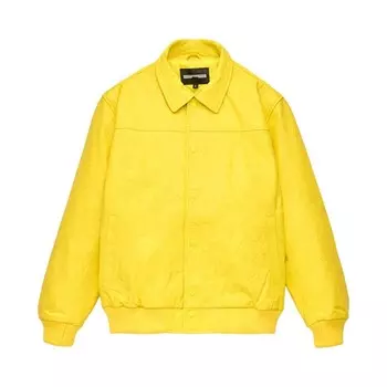 Куртка Sp5der Debossed Web Leather Jacket, желтый