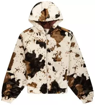 Куртка Sp5der Faux Fur Jacket 'Cow Print', кремовый