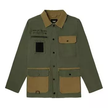 Куртка splicing cargo coach jacket military green Vans, зеленый