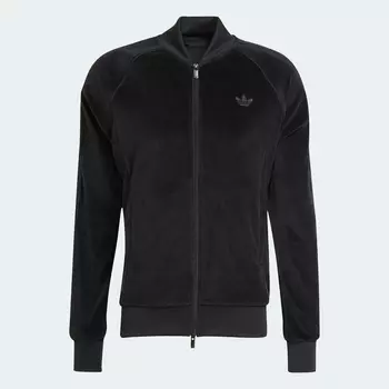 Куртка спортивная Adidas Originals SST Adicolor Velour, черный