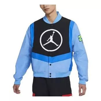 Куртка спортивная ДНК логотип контрастная куртка для мужчин Air Jordan, синий