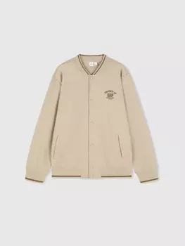 Куртка спортивная Gap с вышитым логотипом, хаки