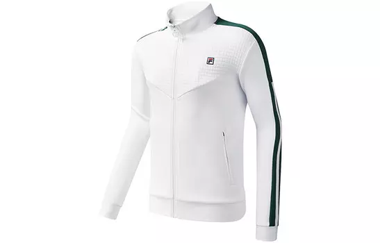 Куртка спортивная мужская белая Fila, цвет Jade White