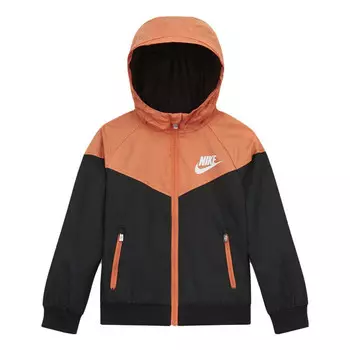 Куртка спортивная одежда ветровка куртка на молнии Nike, оранжевый