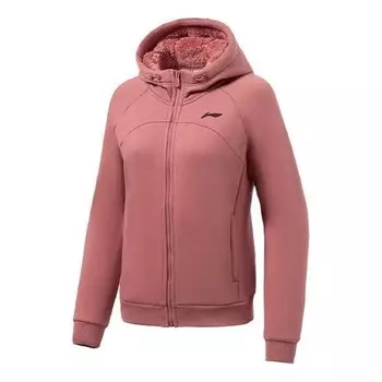 Куртка спортивные зимние теплые с капюшоном Li-Ning, розовый