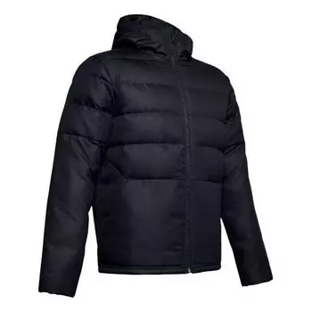 Куртка sportstyle down hooded jacket 'black' Under Armour, черный