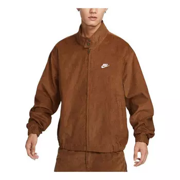 Куртка sportswear club corduroy harrington jacket asia sizing 'light british tan' Nike, бежевый