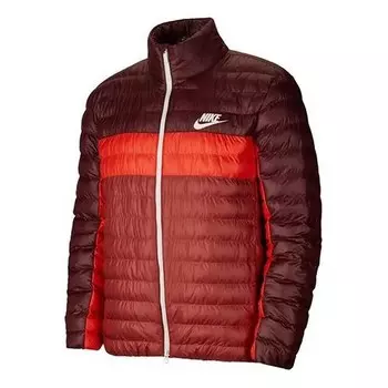 Куртка sportswear synthetic-fill colorblock windproof jacket red brownred Nike, красный