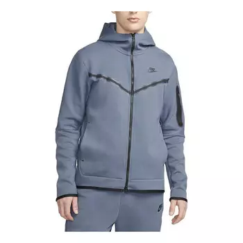 Куртка sportswear tech fleece full-zip hoodie 'blue grey' Nike, серый