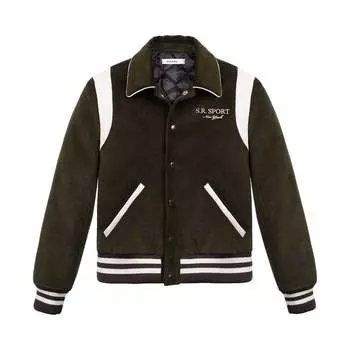 Куртка Sporty & Rich Sport Corduroy Varsity Jacket, зеленый