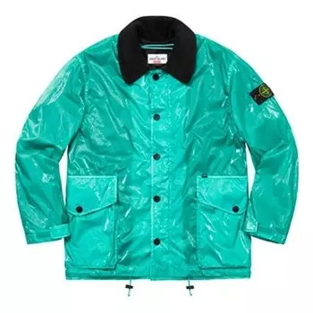 Куртка ss19 x stone island new silk light jacket Supreme, синий