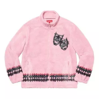 Куртка ss20 week 2 drama mask fleece jacket Supreme, розовый
