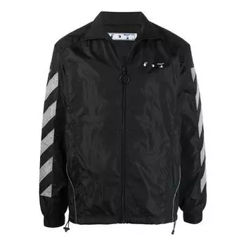 Куртка ss21 side sleeve stripe training jacket black Off-White, черный