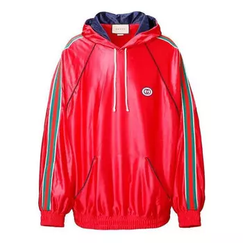 Куртка ss21 taped hooded track jacket 'red' Gucci, красный