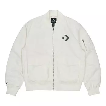 Куртка ss22 logo loose sports retro aviator jacket couple style white Converse, белый