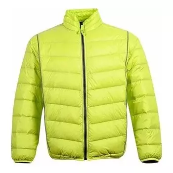 Куртка stand collar light puffer jacket 'fluorescent green' Converse, зеленый