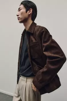 Куртка стандартного кроя H&M, коричневый