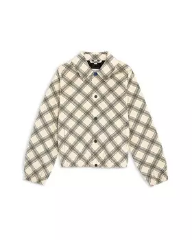 Куртка Stanley в клетку Burberry для мальчиков — Little Kid, Big Kid, черный