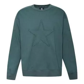 Куртка star logo sweatshirt 'green' Converse, зеленый