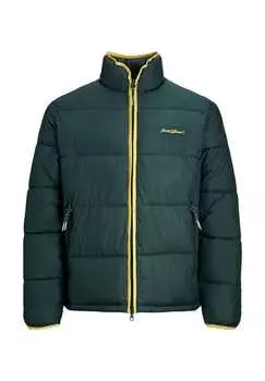 Куртка стеганая hays с воротником-стойкой и застежкой-молнией Jack & Jones, зеленый