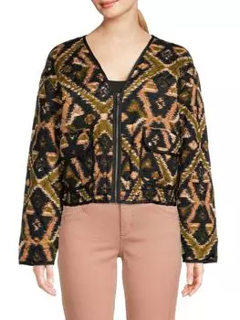 Куртка Стеганая People Peggy Ikat Free, черный