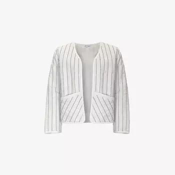 Куртка стеганая Ro&Zo с вышивкой, бежевый