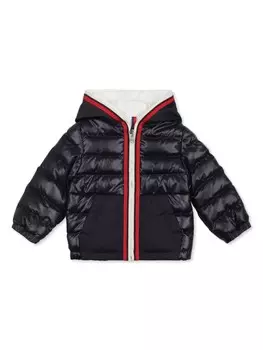 Куртка-стеганая с капюшоном Moncler Enfant, синий