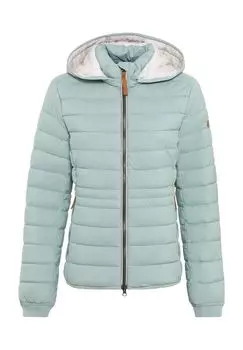 Куртка стеганая, воротник стойка, капюшон, женская camel active, цвет Aqua