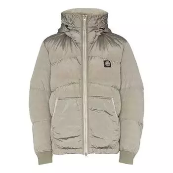 Куртка STONE ISLAND Classic Metallic Nylon With Down Feather Logo Jacket Unisex Metallic, желтый