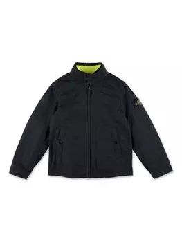Куртка Stone Island Junior со съемной подкладкой, черный