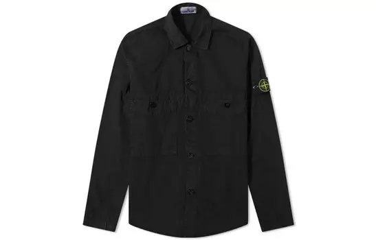 Куртка Stone Island на пуговицах, черный